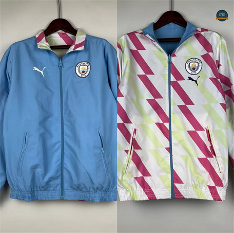 Diseñar Rompevientos reversible Manchester City Equipación azul 2024/2025