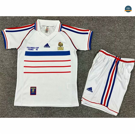 Crear Camiseta futbol Retro 1998 Francia Niño 2ª Equipación