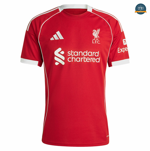 Diseño Camiseta futbol Liverpool 1ª Equipación 2025/2026