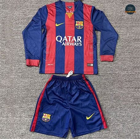 Crea Camiseta futbol Retro 2014-15 Barcelona Niño 1ª Equipación Manga Larga