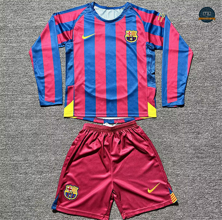 Comprar Camiseta futbol Retro 2005-06 Barcelona Niño ucl 1ª Equipación Manga Larga