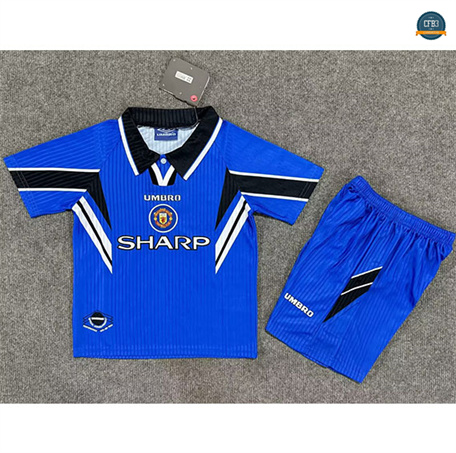 Cfb3 Camiseta futbol Retro 1996-98 Manchester United Niños 2ª Equipación