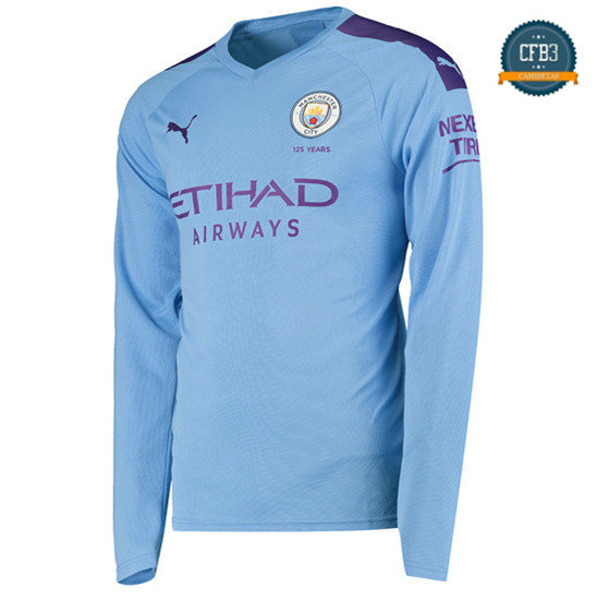 Camiseta Manchester City 1ª Equipación Manga Larga 2019/2020