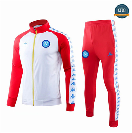 Chaqueta Chándal Q44 Napoli Equipación Blanco/Rojo 2019/2020