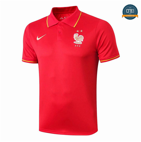 Camiseta Entrenamiento Q74 Francia Equipación POLO Rojo/Azul Oscuro