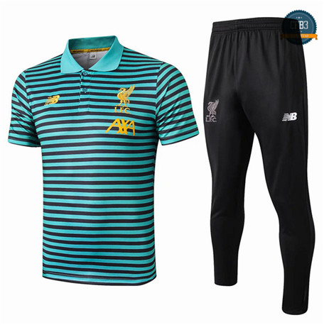 Camiseta Entrenamiento Q88 Liverpool + Pantalones Equipación POLO Verde banda Negro 2019/2020