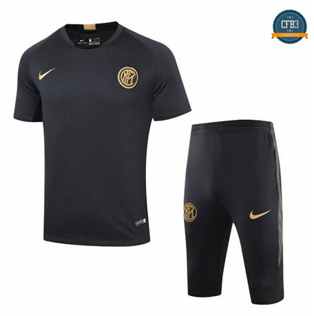 Camiseta Entrenamiento Q96 Inter Milan + Pantalones Equipación Negro 2019/2020 Cuello V