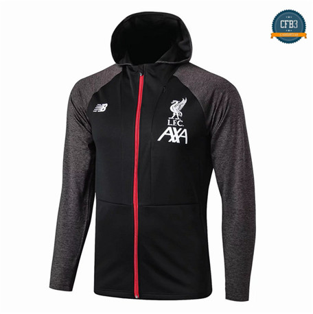 Camiseta Chaqueta Sombrero Q110 Liverpool Equipación Negro 2019/2020