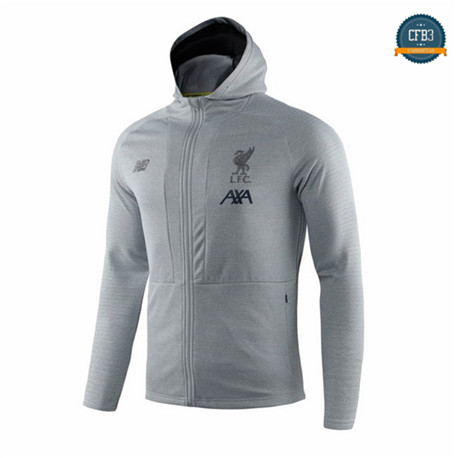 Camiseta Chaqueta Sombrero Q111 Liverpool Equipación Gris 2019/2020