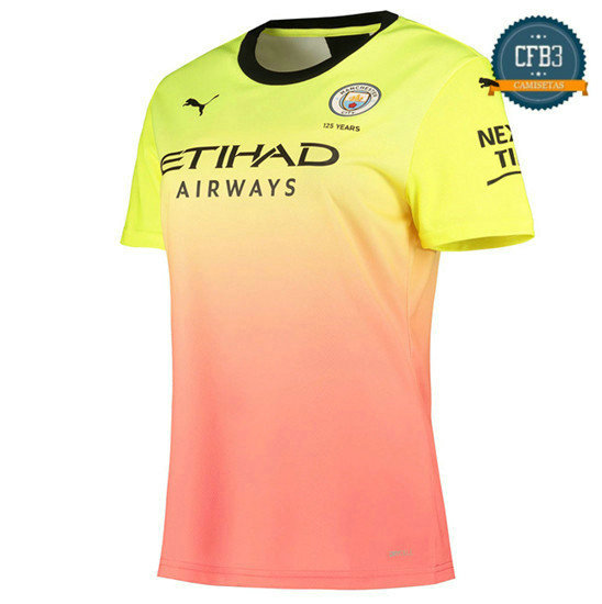 Cfb3 Camisetas Manchester City Mujers 3ª Amarillo/Rosa 2019/2020