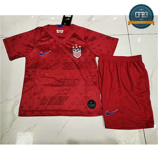 Cfb3 Camisetas EEUU Niños 2ª 4 stars Rojo 2019/2020