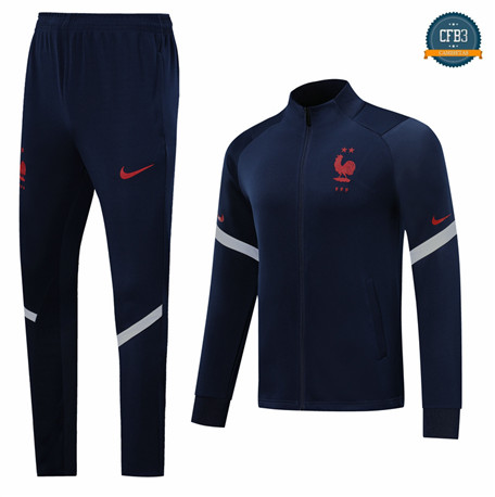 Cfb3 Camisetas B012 - Chaqueta Chandal Francia Azul Oscuro 2020/2021