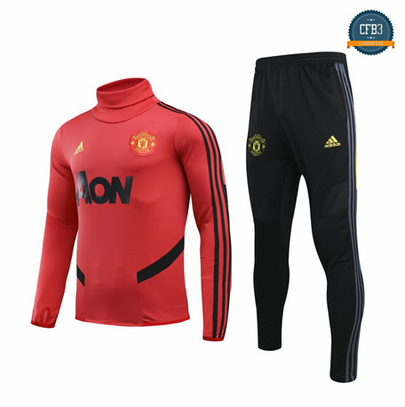 Cfb3 Camisetas B030 - Chandal Manchester United Rojo/Negro 2019/2020