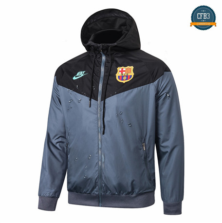 Cfb3 Camisetas B065 - Chaqueta Rompevientos Barcelona Gris/Negro 2019/2020