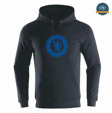 Cfb3 Camisetas B083 - Sudadera con Capucha Chelsea Negro 2019/2020