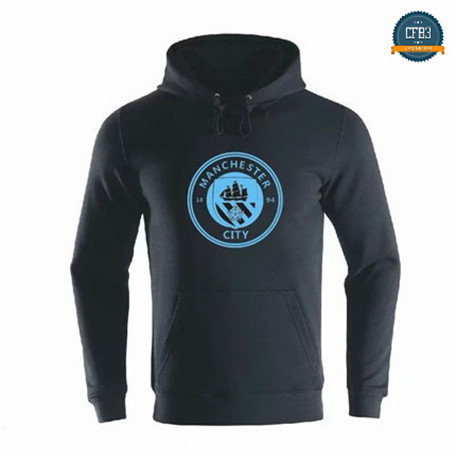 Cfb3 Camisetas B088 - Sudadera con Capucha Manchester City Negro 2019/2020