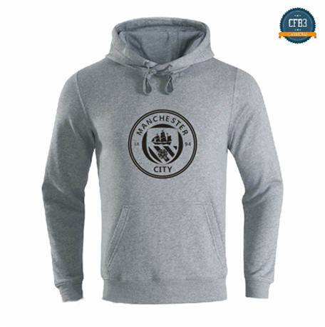 Cfb3 Camisetas B089 - Sudadera con Capucha Manchester City Gris 2019/2020