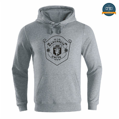 Cfb3 Camisetas B091 - Sudadera con Capucha Manchester United Gris 2019/2020