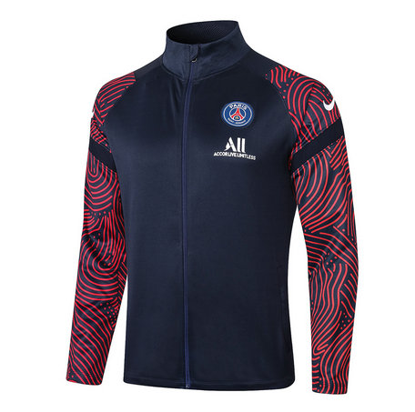 Chaqueta PSG Azul Marino/Rojo Cuello alto 2020/2021