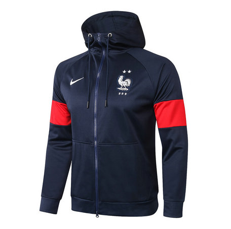 Chaqueta Sudadera con capucha Francia Azul Marino 2020/2021