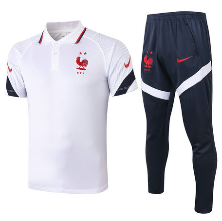 Entrenamiento Francia POLO + Pantalones Blanco 2020/2021