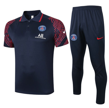 Entrenamiento PSG POLO + Pantalones Azul Marino/Rojo 2020/2021