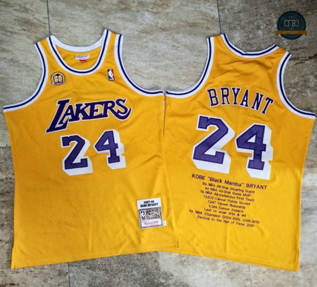 Camiseta Kobe Bryant, Los Angeles Lakers - Gold Commemorative
