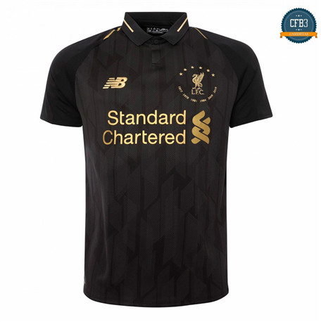 Cfb3 Camiseta Liverpool 6 estrellas edición conmemorativa Negro 2019/2020