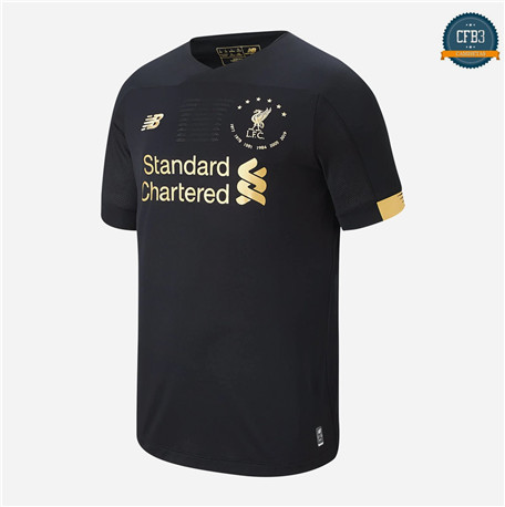 Cfb3 Camiseta Liverpool edición conmemorativa 6 estrellas Negro/Dorado 2019/2020