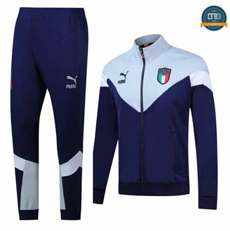 Cfb3 Chaqueta Chandal Italia Azul Oscuro/Blanco 2019/2020