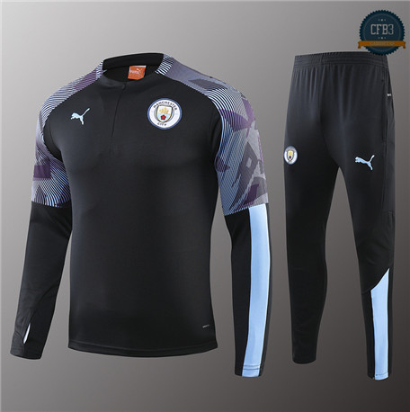 Cfb3 Chandal Niños Manchester City Negro/Violet 2019/2020