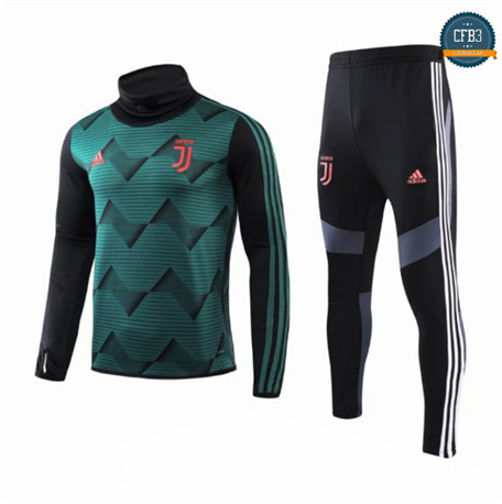 Cfb3 Chandal Niños Juventus Verde/Negro Cuello alto 2019/2020