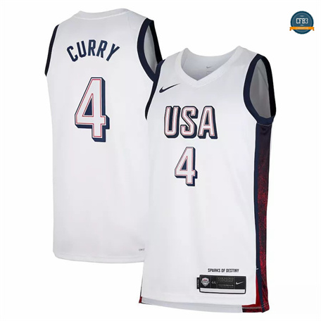 Cfb3 Camiseta Stephen Curry, USA Olympics 2024/25 - Blanco