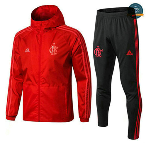 Chaqueta Rompevientos Sombrero Flamengo Rojo + Pantalones Negro 2018/2019