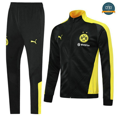 Chaqueta Chándal Borussia Borussia Dortmund BVB Negro/Amarillo 2019/2020 Cuello Alto