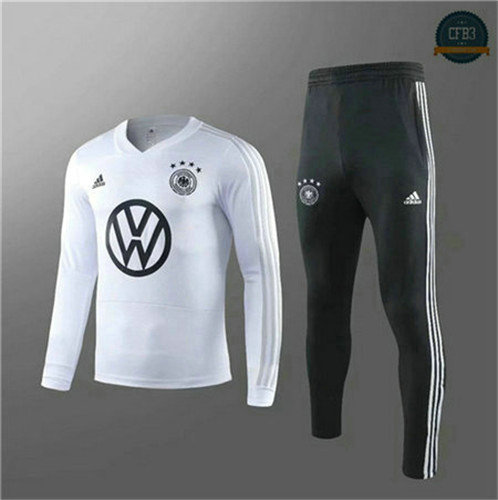 Chándal Alemania Blanco + Pantalones Negro 2019/2020