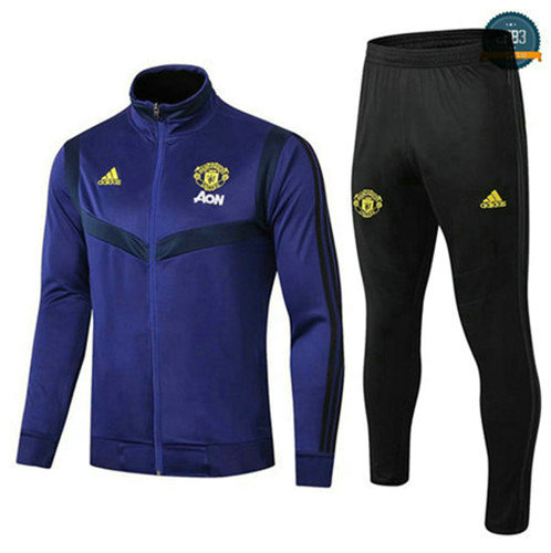 Chaqueta Chándal Manchester United Azul Oscuro 2019/2020 Cuello Alto