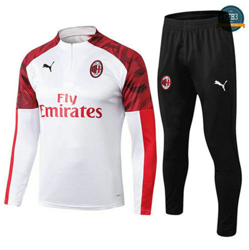 Chándal AC Milan Blanco 2019/2020 Sweats Zippé