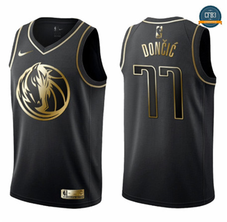 Luka Doncic, Maverick Dallas - Black/Gold