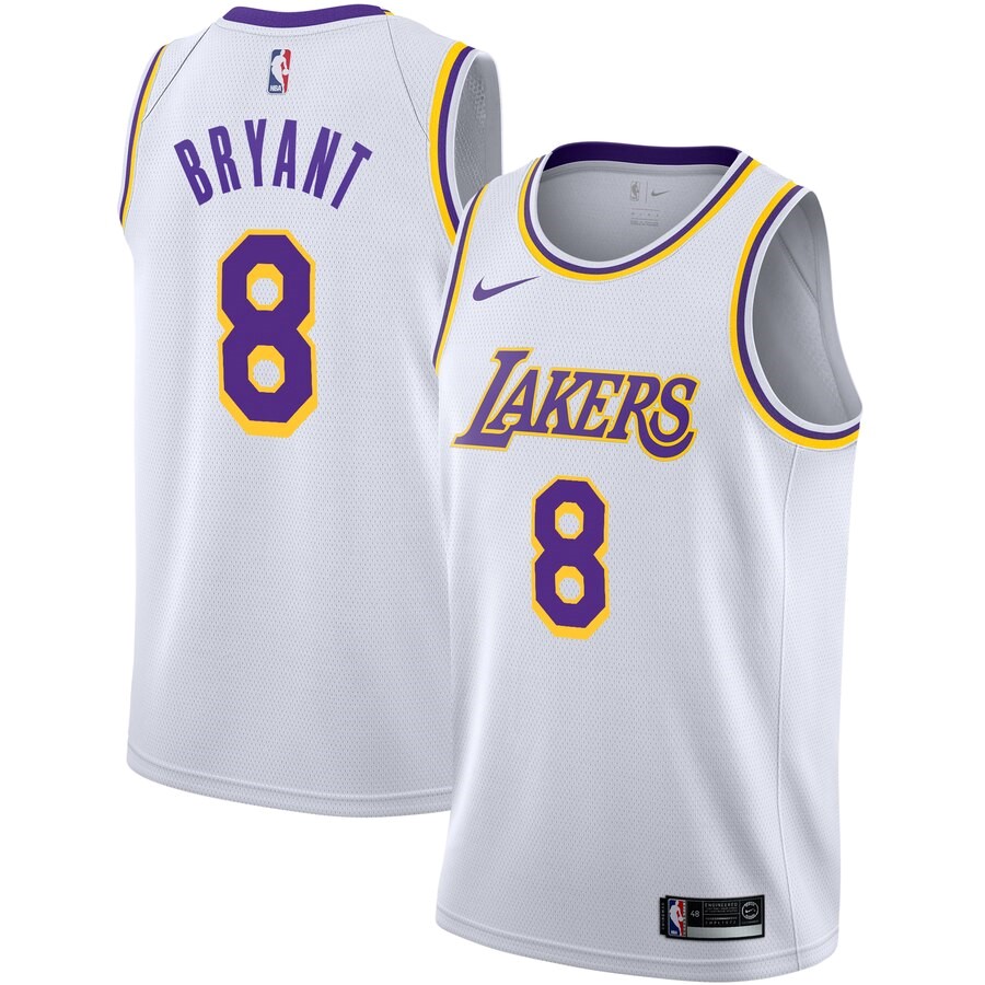 Kobe Bryant, Los Angeles Lakers #8 White